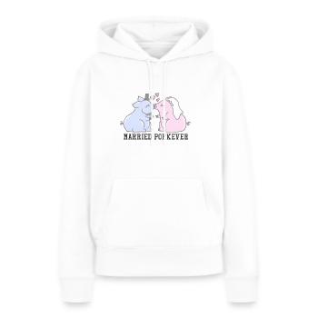Mariage mariage mariage mariage marié - Sweat à capuche Premium bio Femme - blanc - Devant - Julia (174cm)