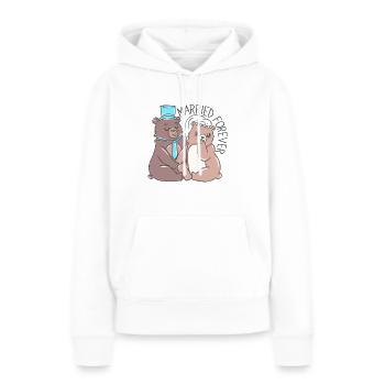 Mariage mariage mariage mariage marié - Sweat à capuche Premium bio Femme - blanc - Devant - Julia (174cm)