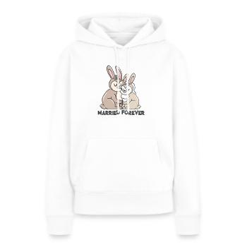 Mariage mariage mariage mariage marié - Sweat à capuche Premium bio Femme - blanc - Devant - Julia (174cm)
