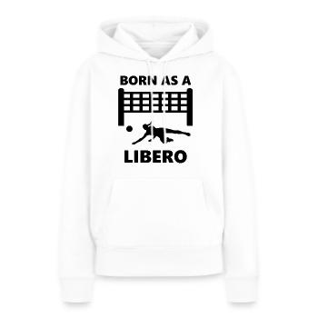 Équipe de l'équipe de sport volleyball libero - Sweat à capuche Premium bio Femme - blanc - Devant - Julia (174cm)
