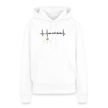 Muschebubu sächsisch EKG Herzschlag Motiv Sachsen - Frauen Premium Bio Hoodie - Weiß - Vorne - Julia (174cm)