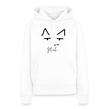 Miaou - Sweat à capuche Premium bio Femme - blanc - Devant - Julia (174cm)