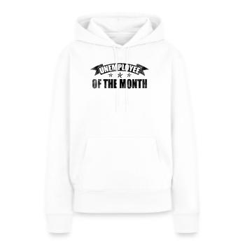 Chômeurs chômeurs drôle disant cadeau - Sweat à capuche Premium bio Femme - blanc - Devant - Julia (174cm)