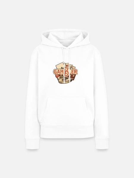 Spieler - Frauen Premium Bio Hoodie - Weiß