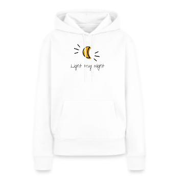 Mond - Frauen Premium Bio Hoodie - Weiß - Vorne - Julia (174cm)