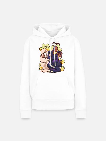 Vampire Rabbit - Frauen Premium Bio Hoodie - Weiß