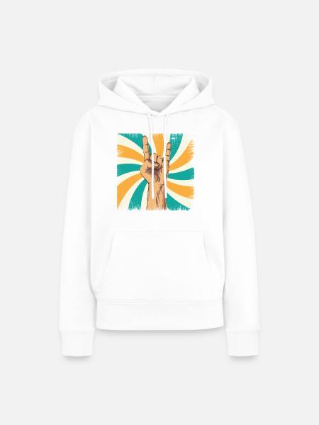Rock and Roll - Frauen Premium Bio Hoodie - Weiß