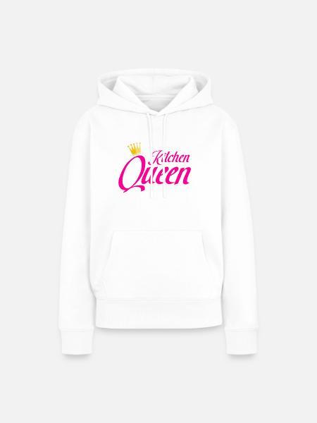 kitchen queen - Frauen Premium Bio Hoodie - Weiß