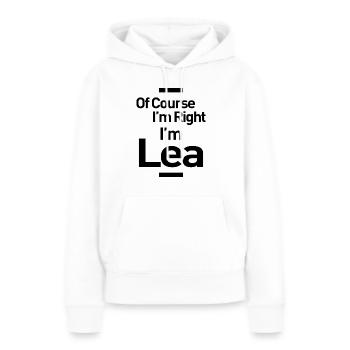 Lea Personalized Name Birthday Gift - Women’s Premium Organic Hoodie - white - Front - Julia (174cm)
