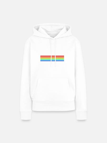 Rainbow - Frauen Premium Bio Hoodie - Weiß
