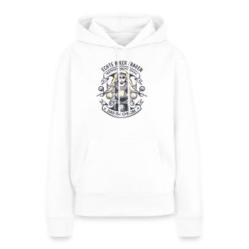 Echte Biker Frauen werden nicht grau Chrom Spruch - Frauen Premium Bio Hoodie - Weiß - Vorne - Julia (174cm)