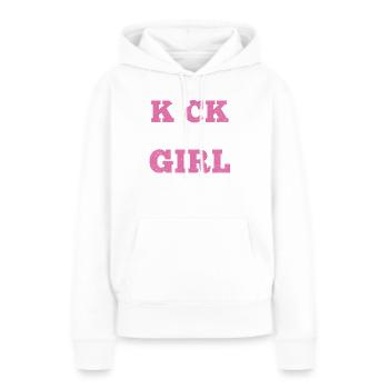 Cadeau d'entraîneur de kickboxing Kickboxer - Sweat à capuche Premium bio Femme - blanc - Devant - Julia (174cm)