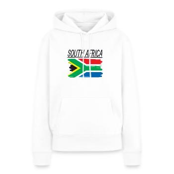 Afrique du Sud - Sweat à capuche Premium bio Femme - blanc - Devant - Julia (174cm)