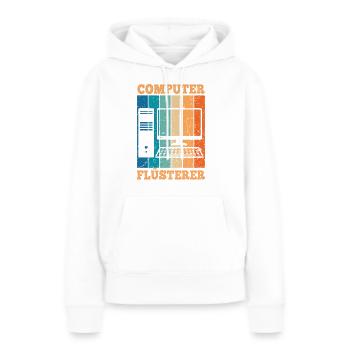 Computerflüsterer Informatiker Retro PC Computer - Frauen Premium Bio Hoodie - Weiß - Vorne - Julia (174cm)