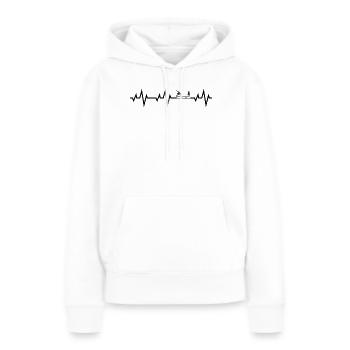 Charpentier charpentier raboteuse battement de coeur - Sweat à capuche Premium bio Femme - blanc - Devant - Julia (174cm)