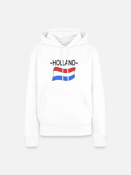 Holland - Frauen Premium Bio Hoodie - Weiß