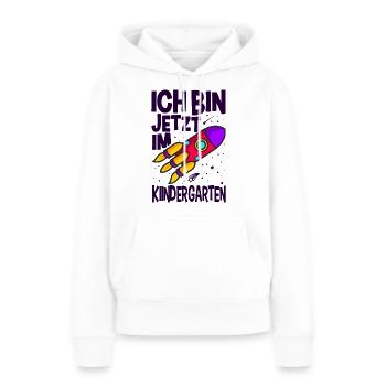 ICH BIN JETZT IM KINDERGARTEN KINDERGARTEN - Frauen Premium Bio Hoodie - Weiß - Vorne - Julia (174cm)