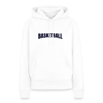basketball - Sweat à capuche Premium bio Femme - blanc - Devant - Julia (174cm)