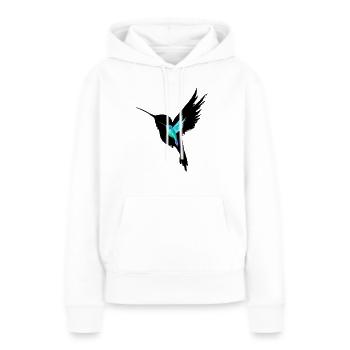 Colibri émeraude - Sweat à capuche Premium bio Femme - blanc - Devant - Julia (174cm)