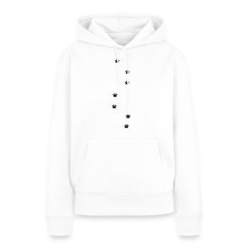 Pfoten - Frauen Premium Bio Hoodie - Weiß - Vorne - Julia (174cm)
