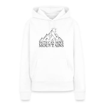 La foi - Sweat à capuche Premium bio Femme - blanc - Devant - Julia (174cm)