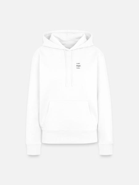 vino digga vino - Frauen Premium Bio Hoodie - Weiß