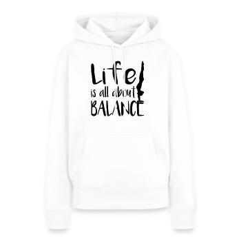 Handstand - Frauen Premium Bio Hoodie - Weiß - Vorne - Julia (174cm)
