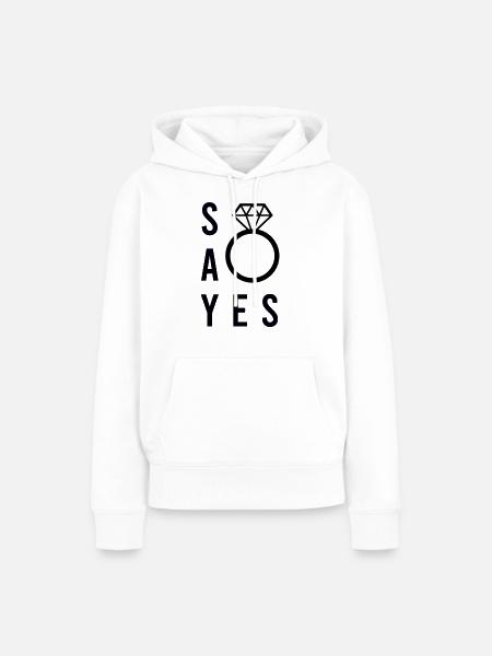 Hochzeitsantrag - Frauen Premium Bio Hoodie - Weiß
