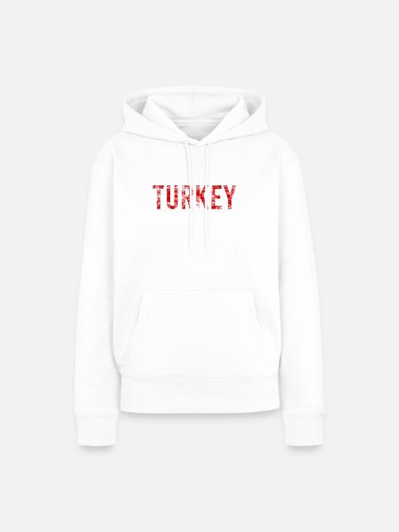 Türkei - Frauen Premium Bio Hoodie - Weiß