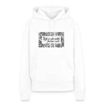 Nachhaltigkeit - Frauen Premium Bio Hoodie - Weiß - Vorne - Julia (174cm)