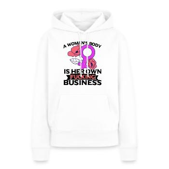 Féministe Féminisme émancipation cadeau - Sweat à capuche Premium bio Femme - blanc - Devant - Julia (174cm)