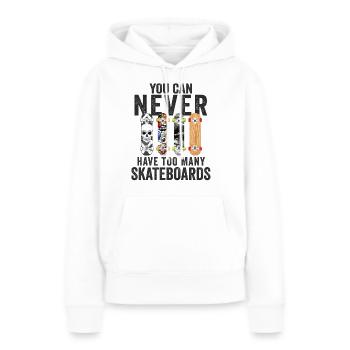 Skateboardfahrer Skater Skateboarder Skateboards - Frauen Premium Bio Hoodie - Weiß - Vorne - Julia (174cm)