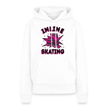 Inline Skating Inline-Skates - Frauen Premium Bio Hoodie - Weiß - Vorne - Julia (174cm)