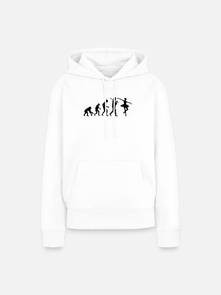Evolution Ballett - Frauen Premium Bio Hoodie - Weiß
