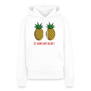 Été Été Été Été - Sweat à capuche Premium bio Femme - blanc - Devant - Julia (174cm)