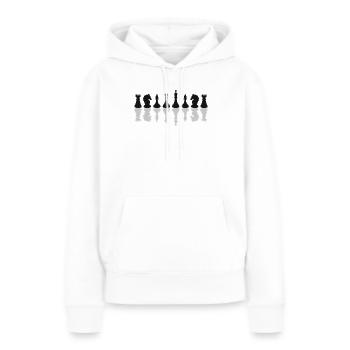 Échecs d’échecs jeu d’échecs - Sweat à capuche Premium bio Femme - blanc - Devant - Julia (174cm)