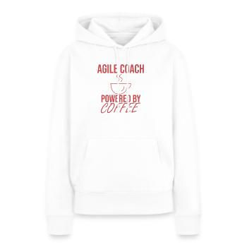 "Agile Coach Coffee | Agile" - Frauen Premium Bio Hoodie - Weiß - Vorne - Julia (174cm)