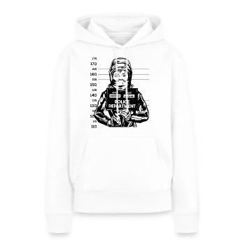 evil biker wild motorcyclist woman motorcycle - Women’s Premium Organic Hoodie - white - Front - Julia (174cm)