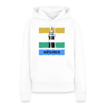 Leuchtturm kleiner Preuße Wremen - Frauen Premium Bio Hoodie - Weiß - Vorne - Julia (174cm)