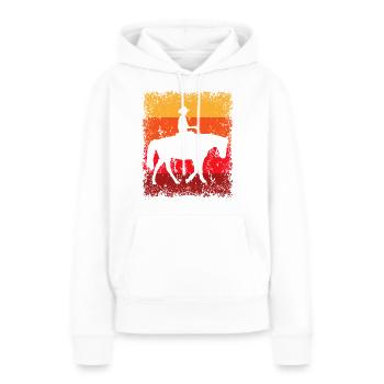 Cowboy Westernreiter Westernreiten Reitspor - Frauen Premium Bio Hoodie - Weiß - Vorne - Julia (174cm)