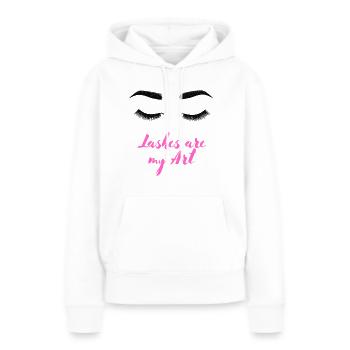 Cils Extensions de cils Cils Fée Disant Cadeau - Sweat à capuche Premium bio Femme - blanc - Devant - Julia (174cm)