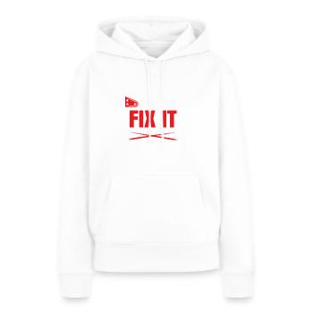Réparez-le sur le plateau! Pour les cinéastes - Sweat à capuche Premium bio Femme - blanc - Devant - Julia (174cm)