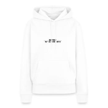 Coordonnées de Bottrop - Sweat à capuche Premium bio Femme - blanc - Devant - Julia (174cm)