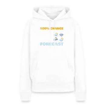 100% de chance que je vous dise la prédiction pour - Sweat à capuche Premium bio Femme - blanc - Devant - Julia (174cm)