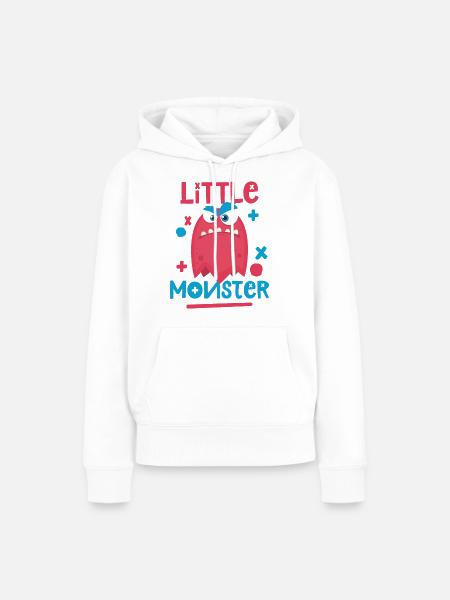 Kleines Monster - Frauen Premium Bio Hoodie - Weiß