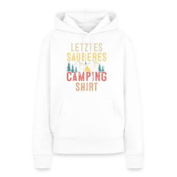 Letztes Sauberes Camping Shirt - Frauen Premium Bio Hoodie - Weiß - Vorne - Julia (174cm)
