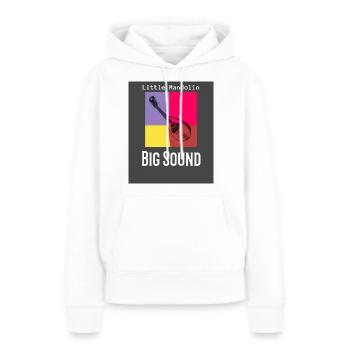 Little Mandolin - Big Sound - Pop Art - Frauen Premium Bio Hoodie - Weiß - Vorne - Julia (174cm)