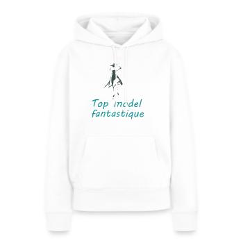 Tshirt femme Top model fantastique - Sweat à capuche Premium bio Femme - blanc - Devant - Julia (174cm)