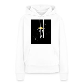 Luftballon im Weltall unterwegs - Frauen Premium Bio Hoodie - Weiß - Vorne - Julia (174cm)