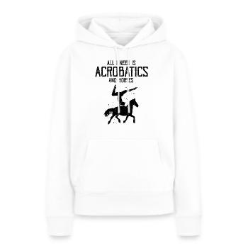 Conception de voûte et conception de chevaux de voûte - Sweat à capuche Premium bio Femme - blanc - Devant - Julia (174cm)